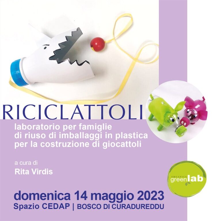 locandina laboratorio Riciclattoli, Organica GreenLab
