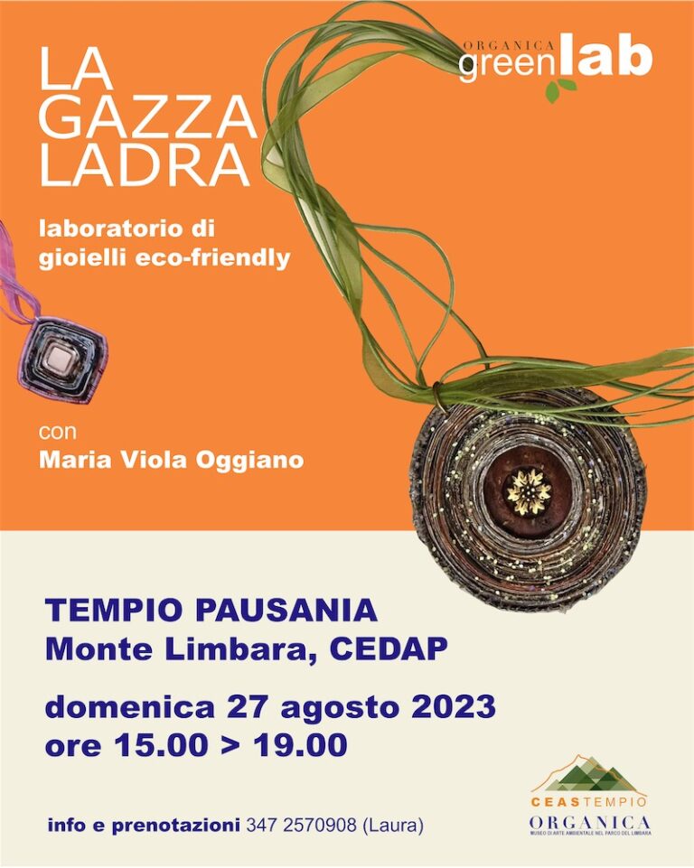 locandina laboratorio La Gazza Ladra, con Maria Viola Oggiano